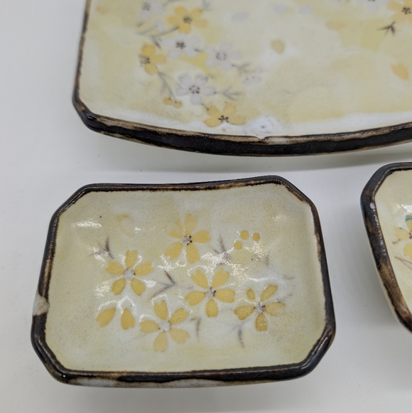 Vintage Small Sushi  And Wasabi Plate Ceramic Serving Tray Set - Picture 3 of 7